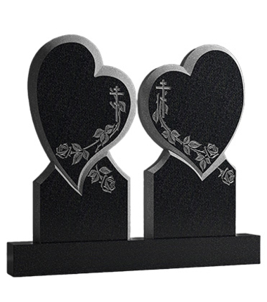 Двойные памятники на могилу из гранита - фото и цены