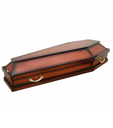 Шестигранный гроб из дерева для ритуальных церемоний