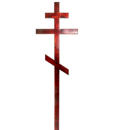 Крест Люкс красный с символикой и без
