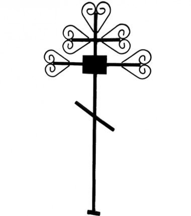 Металлический ажурный крест малый для могилы
