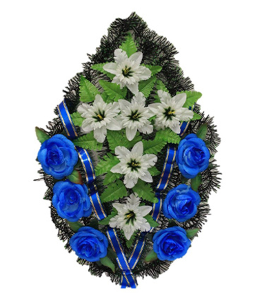 Украшенные ритуальные венки на похороны - заказать с доставкой